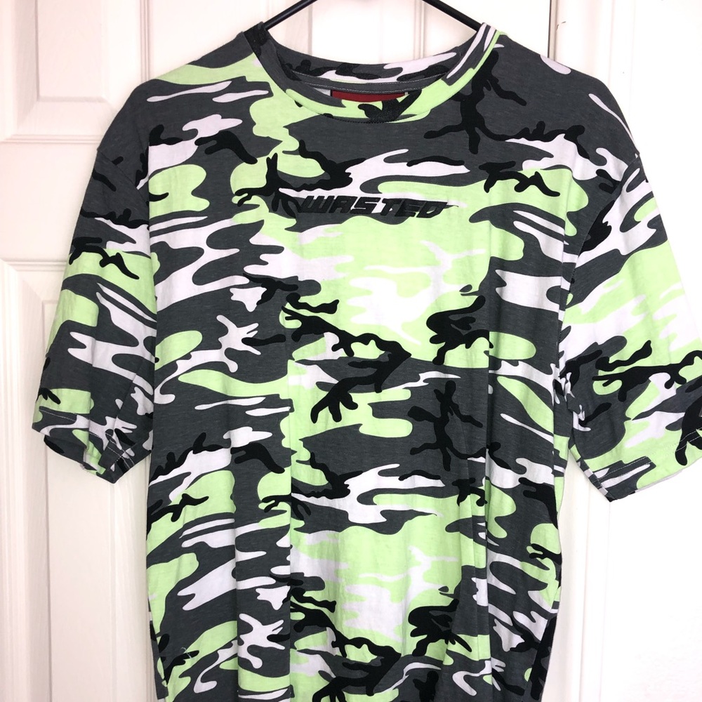 Wasted Paris neon green camp t shirt